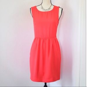JCREW Coral Sleeveless Ponte Dress